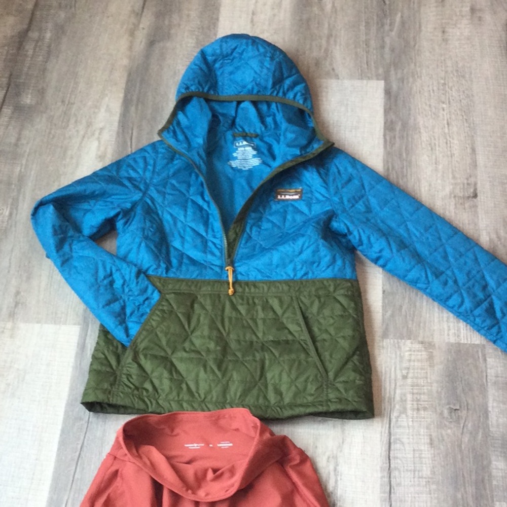 Fitness lot. L.L.Bean coat & High Rise Go-Dry Old Navy joggers